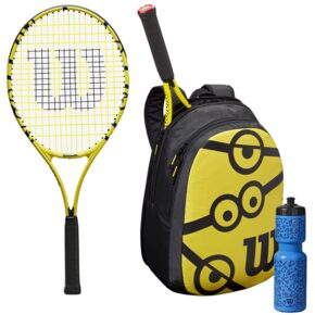 Rakieta do tenisa ziemnego Wilson Minions 25 Junior z plecakiem 3 7/8 żółta WR064310F001