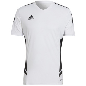 Koszulka męska adidas Condivo 22 Jersey V-neck biało-czarna HA6290