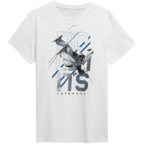 Koszulka męska 4F biała H4Z21 TSM018 10S