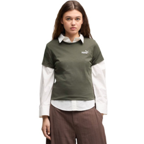 Koszulka damska Puma ESS Small No.1 Logo Tee(s) khaki 682373 69