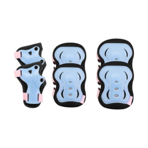 Ochraniacze do łyżworolek Spokey Shield niebiesko-różowe 946549-946550-946551