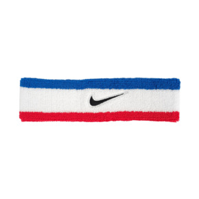 Opaska na głowę Nike Swoosh biało-niebiesko-czerwona N1012407467