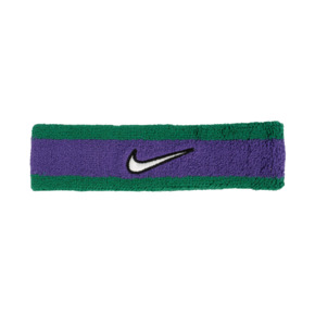 Opaska na głowę Nike Swoosh fioletowo-zielona N1012407306
