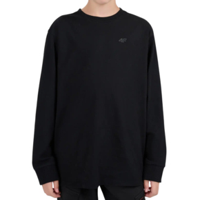Koszulka dla chłopca 4F longsleeve M655 głęboka czerń 4FJWMM00TLONM655 20S