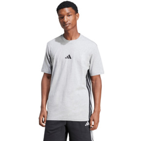 Koszulka męska adidas Essentials 3-Stripes Single Jersey szara JE6396