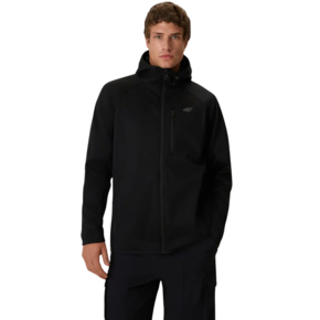 Kurtka męska softshell 4F M646 głęboka czerń 4FWAW26TSOFM646 20S