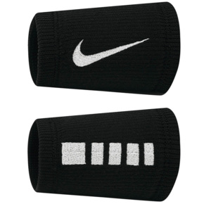 Frotki na nadgarstek Nike Elite Doublewide Wristbans 2 szt. czarno-biała N1006700010OS