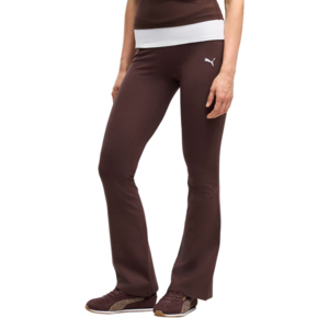 Legginsy damskie Puma Ess High-Waist Flared brązowe 631542 33