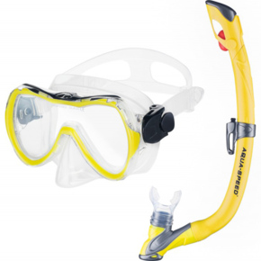 Zestaw do nurkowania Aqua-Speed Maska Enzo Fajka Evo żółty 18 604